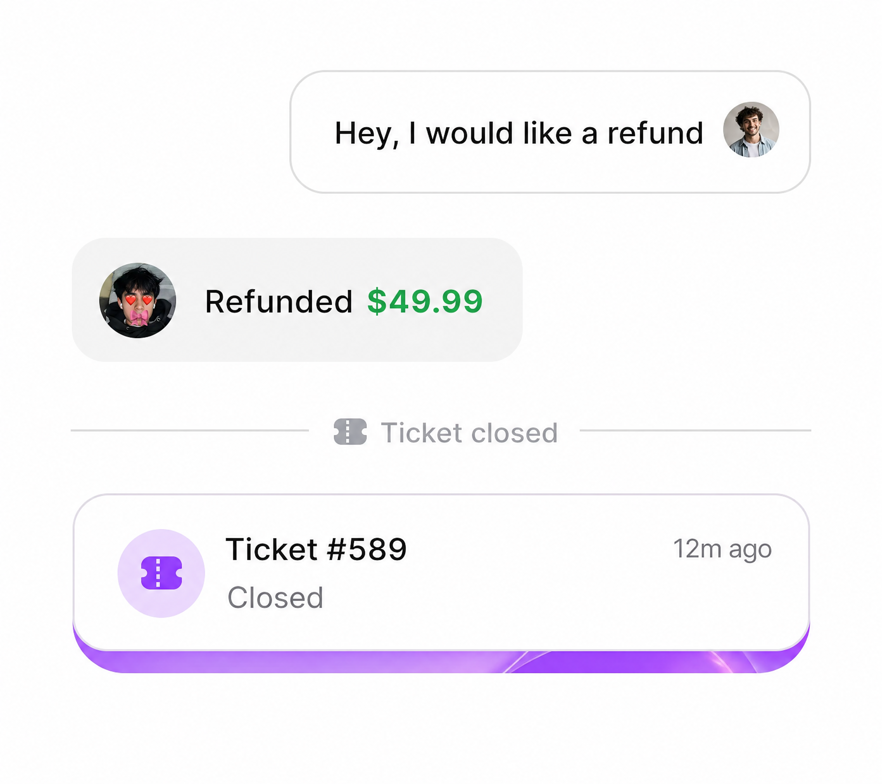 Founder-level Autosales support resolving tickets in minutes